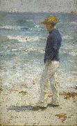 Henry Scott Tuke Looking out to sea Spain oil painting artist